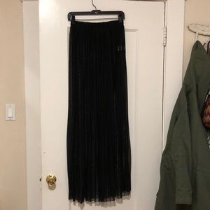 Formal see through long black shirt